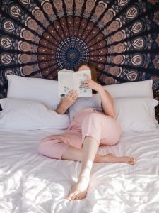 reader in bed